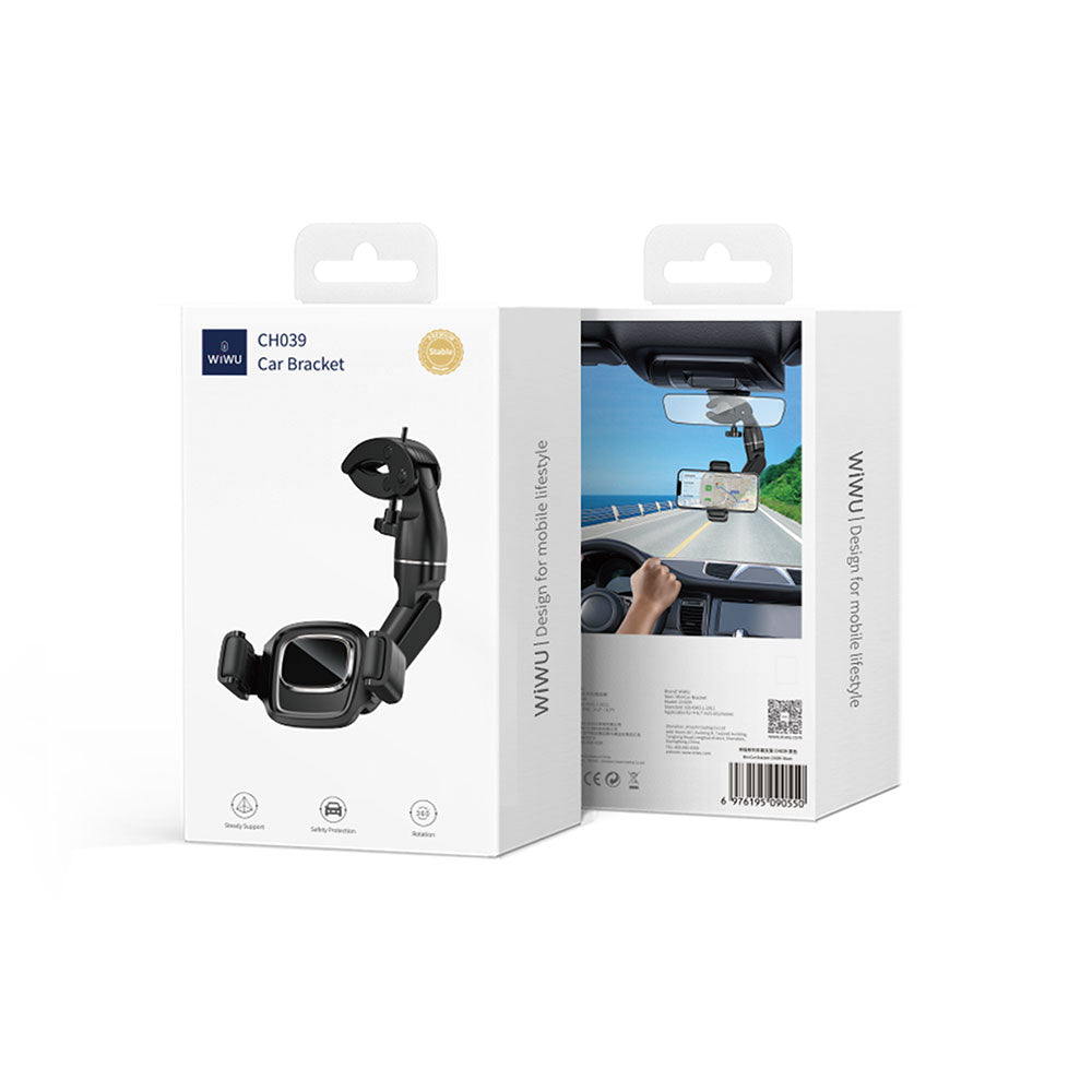 Wiwu CH039 Araç İçi Dikiz Aynası 360 Derece Dönebilen Oynar Başlıklı Telefon Tutucu - 7
