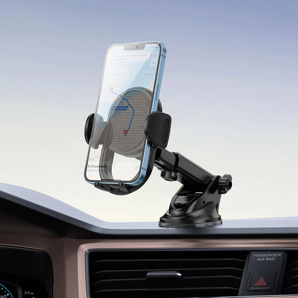 Wiwu CH044 Otomatik Mekanizmalı Uzatılabilir Vantuzlu Tasarım Araç Telefon Tutucu - 8