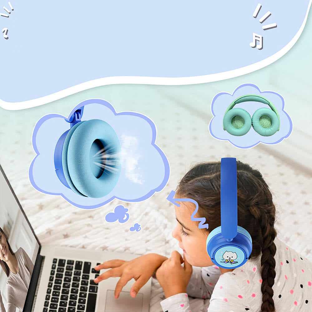 Wiwu KTD-02 Ayarlanabilir Kulak Üstü Kablolu ve Bluetooth 5.3 Çocuk Kulaklığı - 14