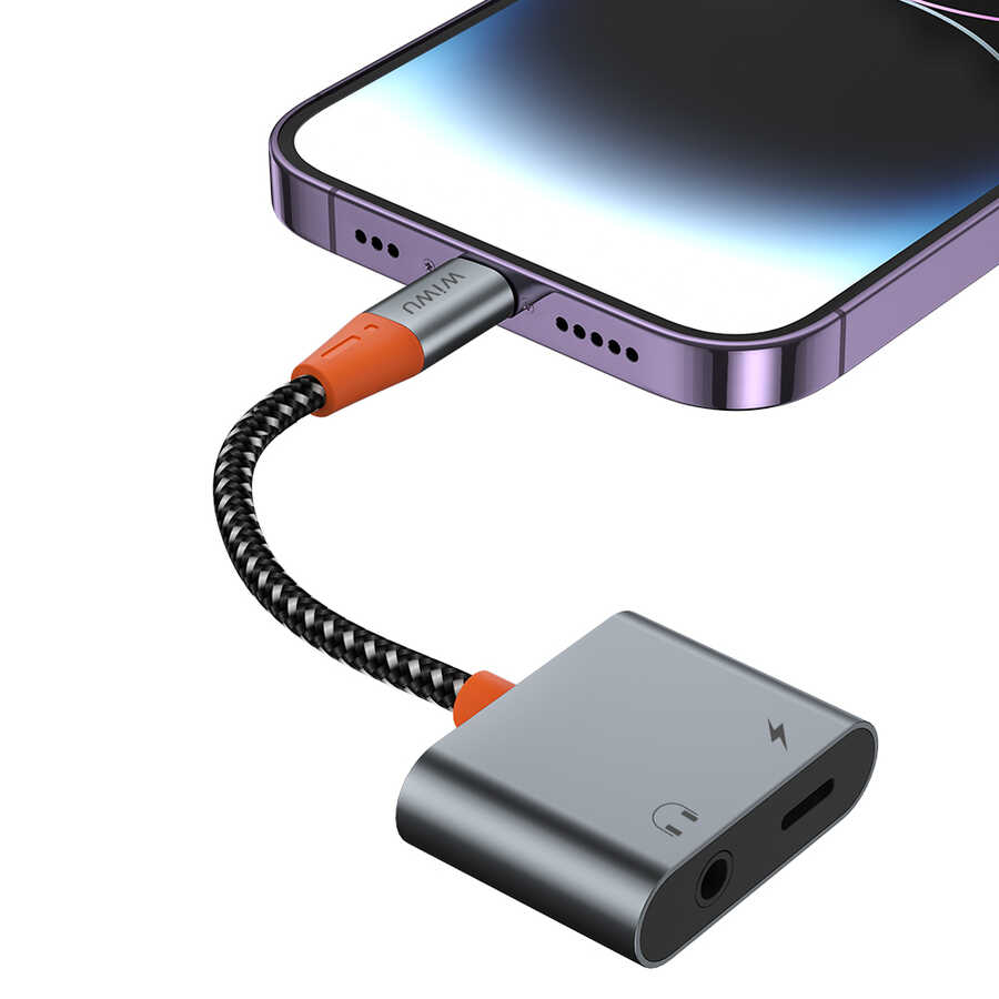 Wiwu LT07 Lightning To 3.5mm Aux Çevirici Ses Adaptörü - 3