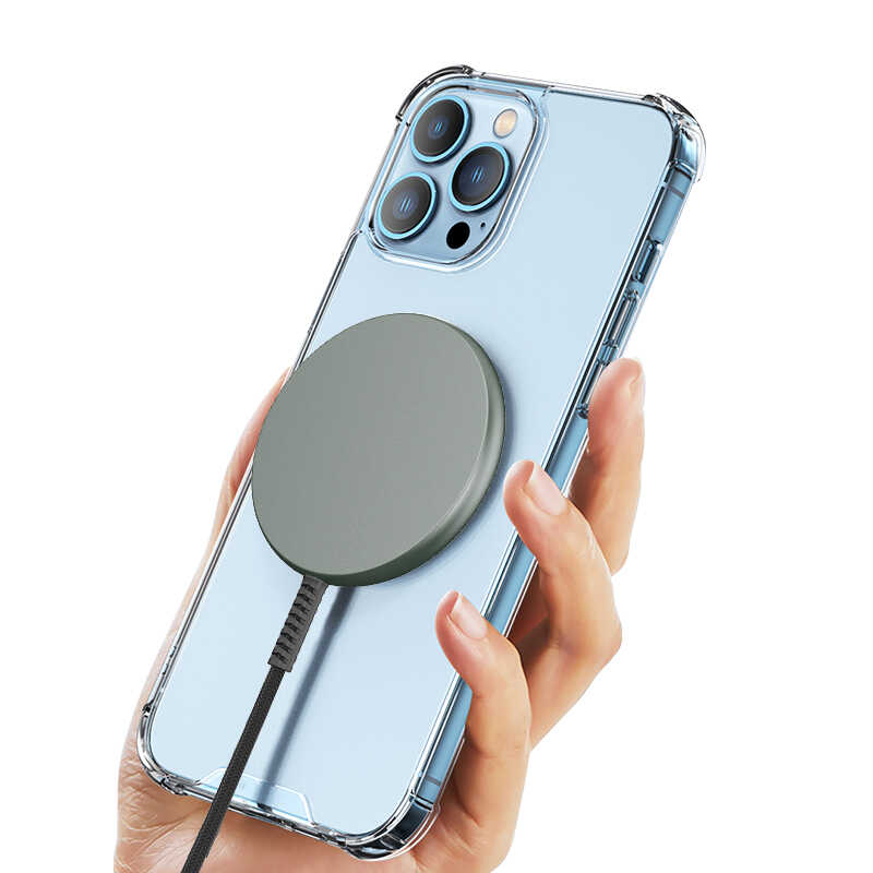 Wiwu M14 Intelligent Wireless Magnetik Şarj Ultra İnce Şeffaf 15W Android iOS Destekli - 11
