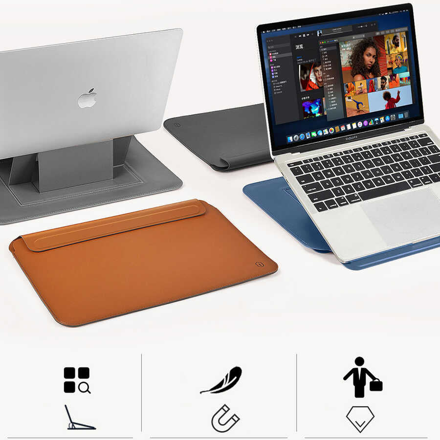 Wiwu Macbook Skin Macbook 13.3' Pro 2022 M2 Stand Taşıma Kılıfı - 6