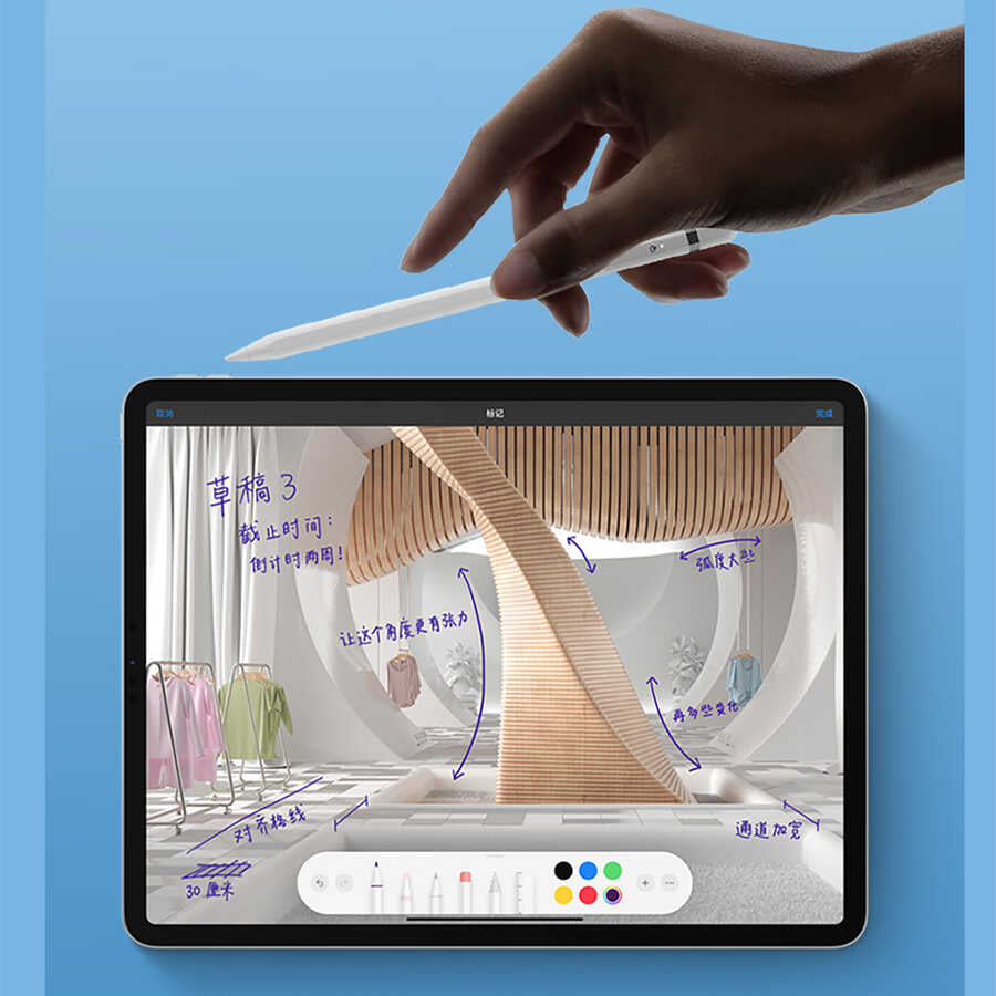 Wiwu Pencil L Dokunmatik Kalem Palm-Rejection Eğim Özellikli Çizim Kalemi - 5