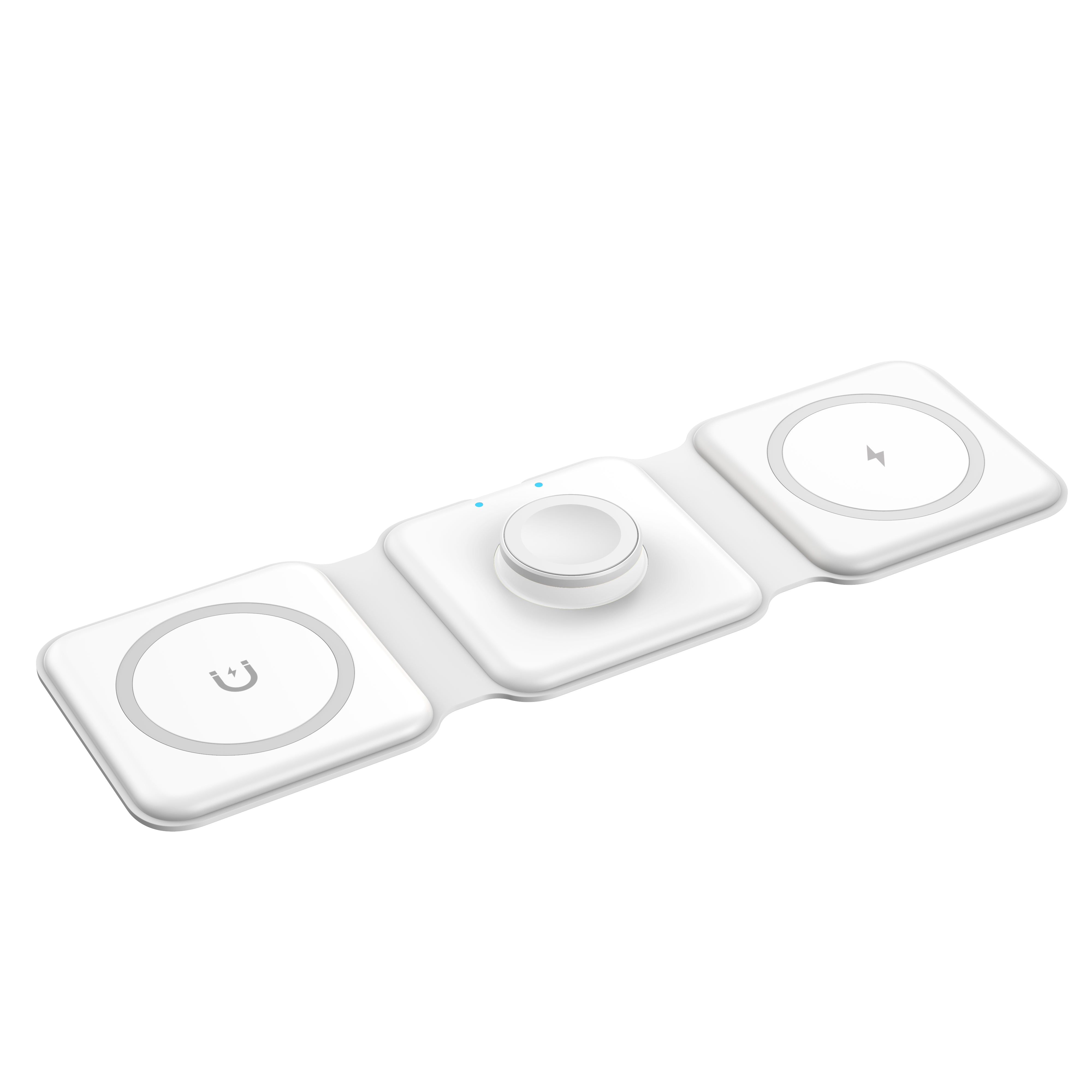 Wiwu Power Air M6 3 in 1 Mıknatıslı Kablosuz Telefon-Saat-Kulaklık Şarj Standı - 10