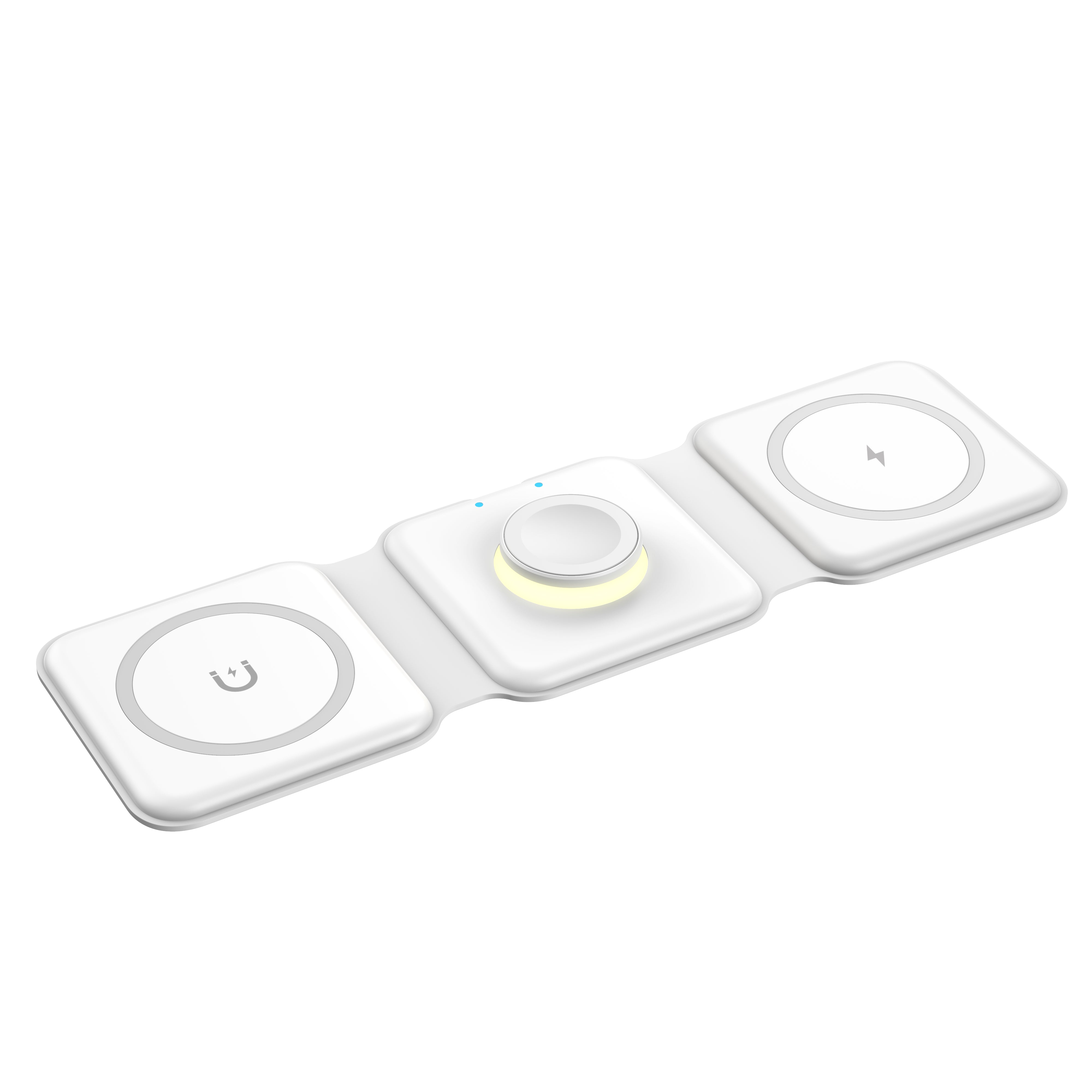 Wiwu Power Air M6 3 in 1 Mıknatıslı Kablosuz Telefon-Saat-Kulaklık Şarj Standı - 16