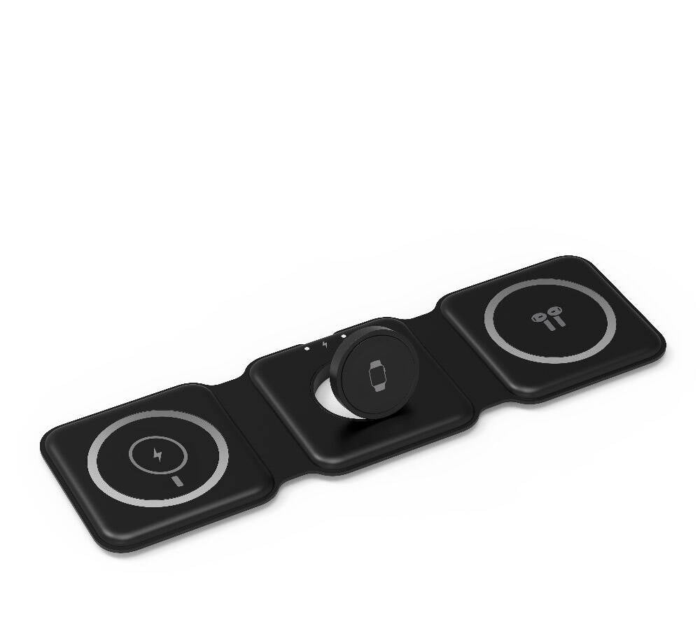 Wiwu Power Air M6 3 in 1 Mıknatıslı Kablosuz Telefon-Saat-Kulaklık Şarj Standı - 17