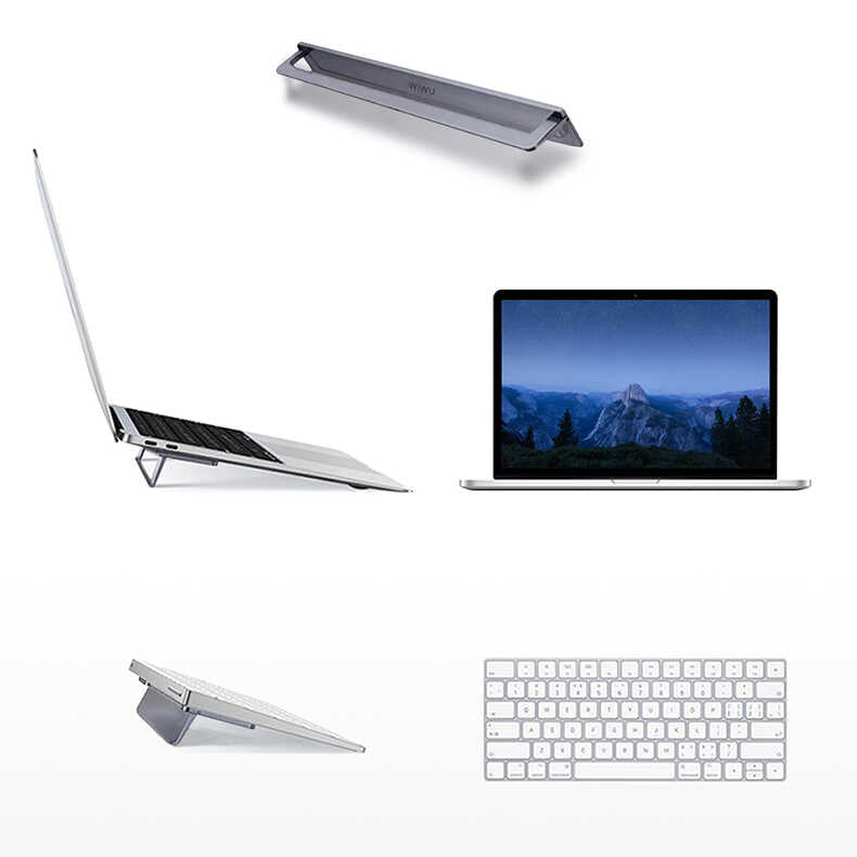 Wiwu S900 Yıkanabilir Yapıştırıcılı 2 Farklı Yükseklik Ayarı 11-17 inc Uyumlu Mini Laptop Standı - 8