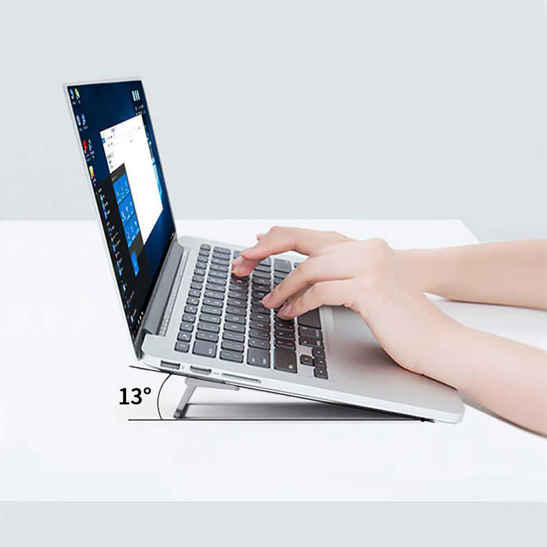 Wiwu S900 Yıkanabilir Yapıştırıcılı 2 Farklı Yükseklik Ayarı 11-17 inc Uyumlu Mini Laptop Standı - 6