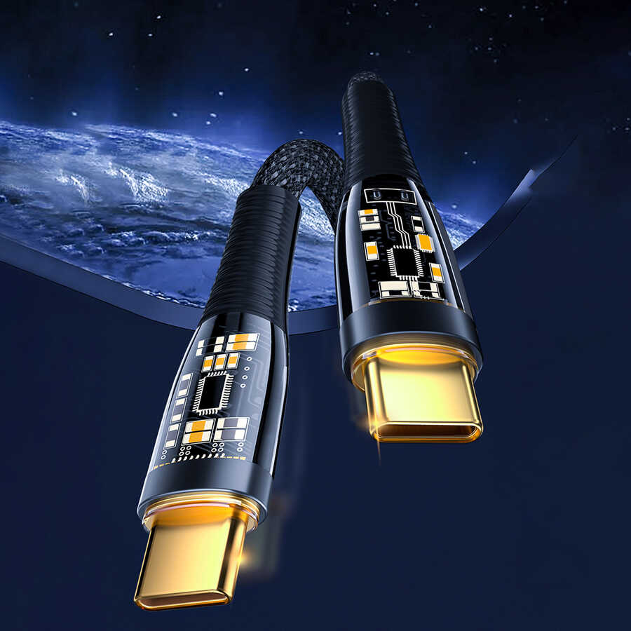 Wiwu TM02 Type-C to Type-C PD Data Kablo 480Mbps 100W 2 metre - 3