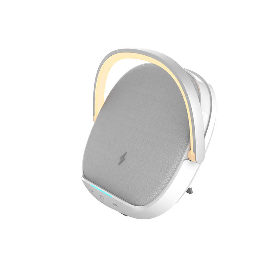 Wiwu Y1 Gece Lambalı Ve Kablosuz Şarj Standlı Bluetooth Speaker Hoparlör - 3