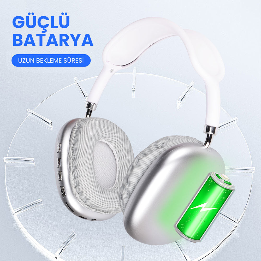 Cepax P9 Hi-Fi Ses Kalitesi Ayarlanabilir ve Katlanabilir Kulak Üstü Bluetooth Kulaklık-5