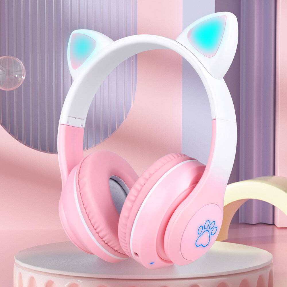 Cepax STN-28 Pro Kedi Kulaklı Tasarımlı RGB Işıklı Bluetooth Kulaklık - 4