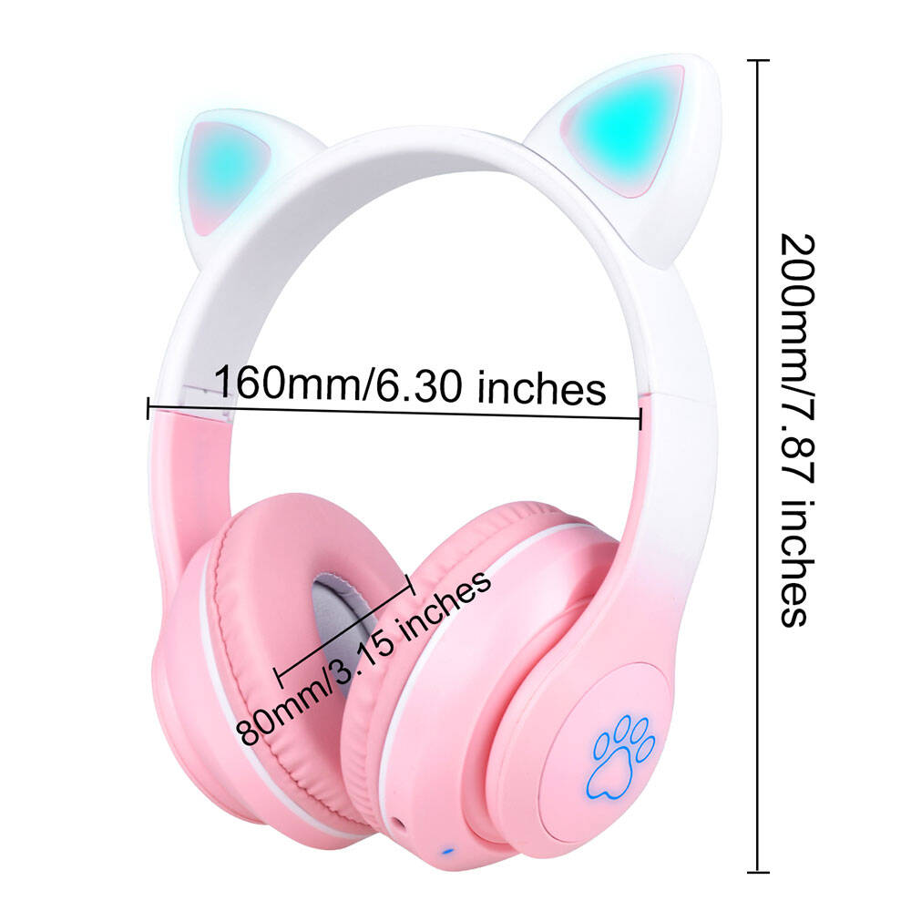 Cepax STN-28 Pro Kedi Kulaklı Tasarımlı RGB Işıklı Bluetooth Kulaklık - 2