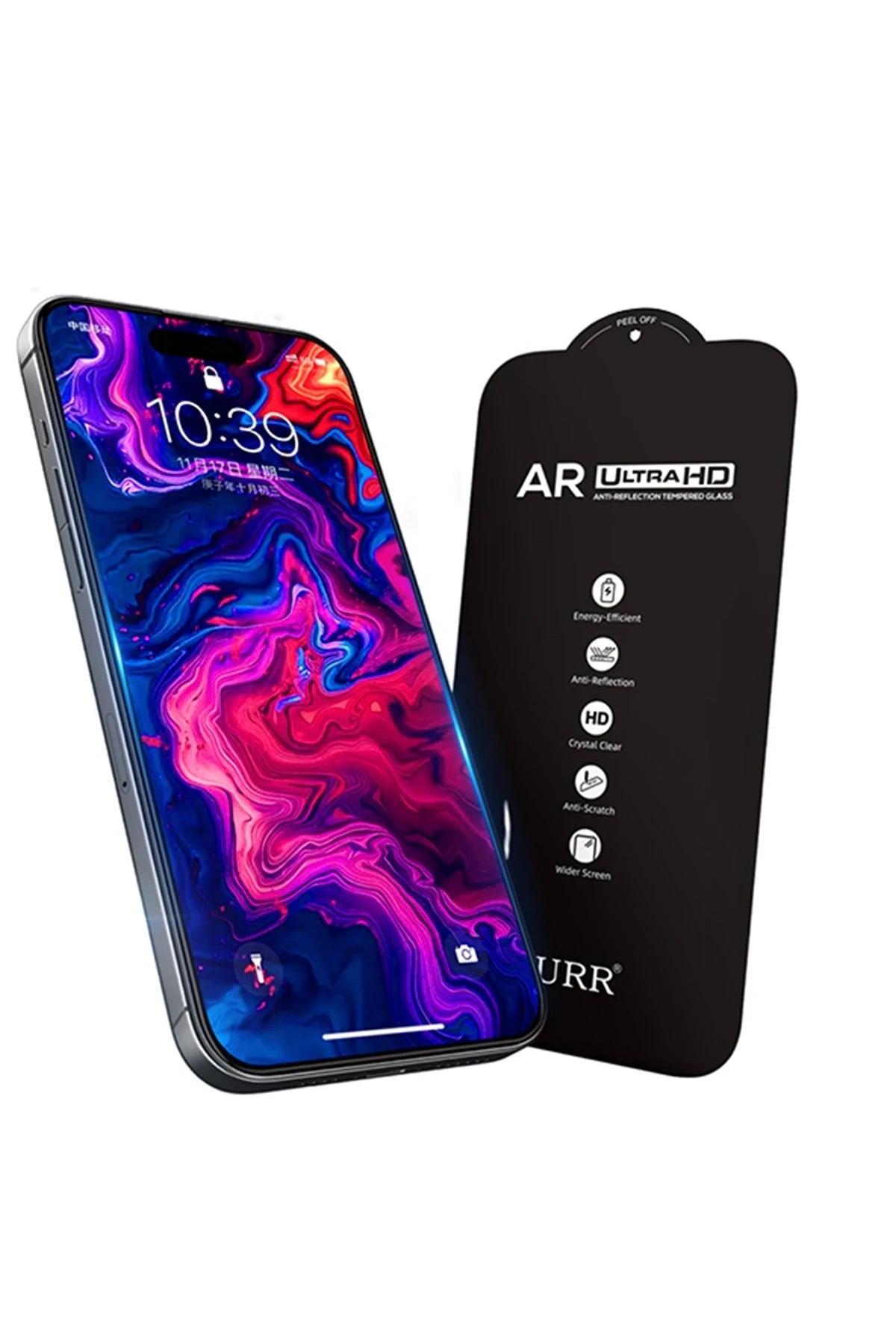 URR iPhone 17 Pro 3D Anti Reflection AR Ultra HD Cam Ekran Koruyucu