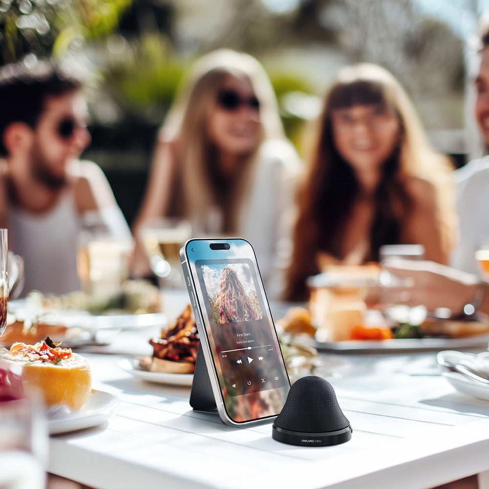 Amazingthing MagPlay Pocket Kablosuz Şarj Destekli Magsafe Uyumlu Mini v5.4 Bluetooth Speaker Hoparlör