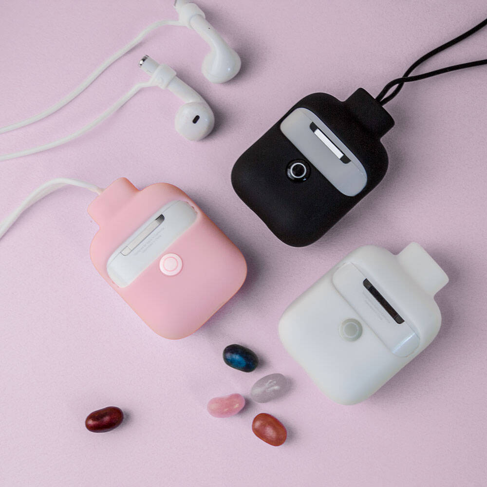 Switcheasy ColorBuddy Airpods 2. Nesil Kılıf Boyun Askılı Jelly Bean Tasarımlı Kablosuz Şarj Özellikli Lisanslı Kılıf