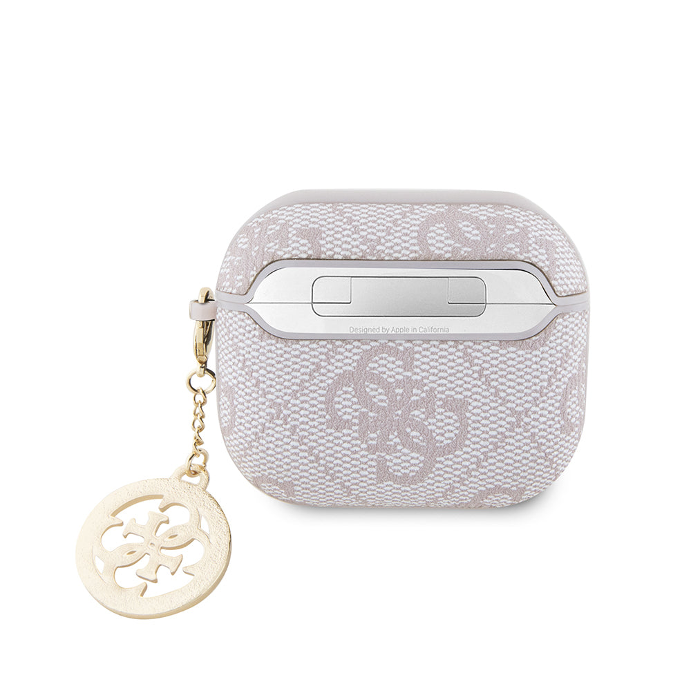 Guess Airpods 3. Nesil Orjinal Lisanslı 4G Desenli Taşlı 4G Süs Zincirli Kılıf
