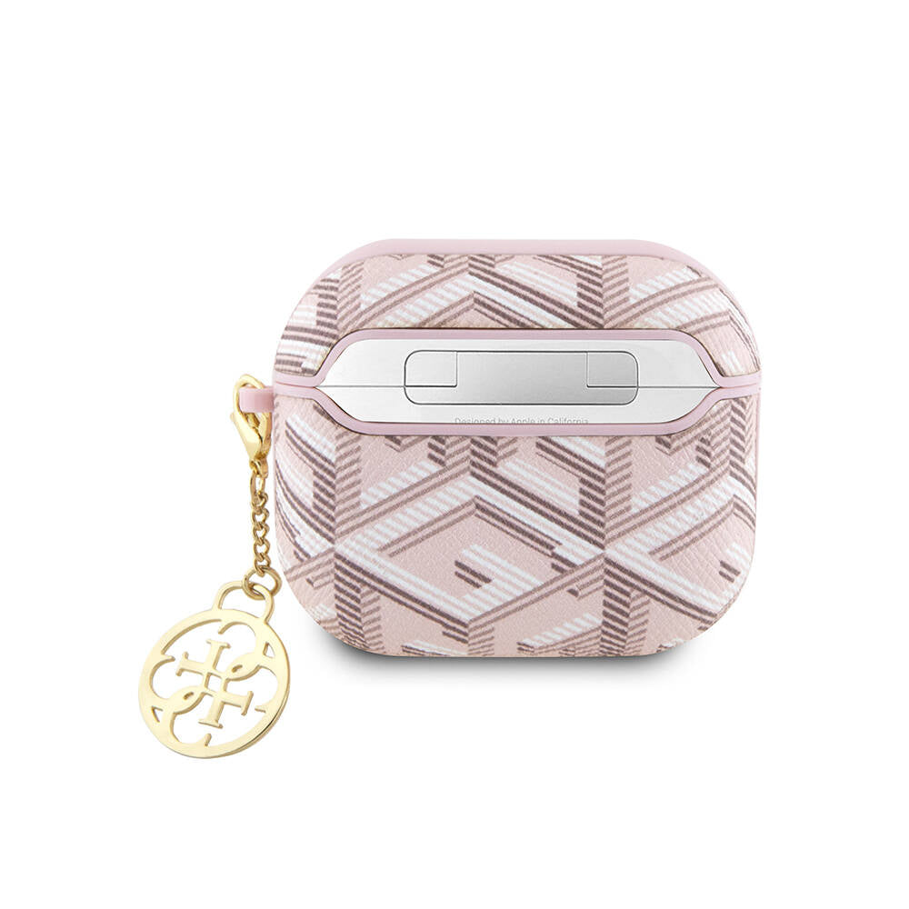 Guess Airpods 3. Nesil Orjinal Lisanslı G Cube Desenli 4G Süs Zincirli Kılıf