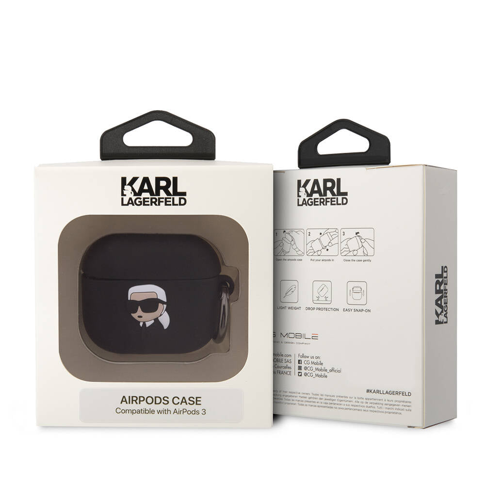 Karl Lagerfeld Airpods 3. Nesil Orjinal Lisanslı Karl 3D Silikon Kılıf