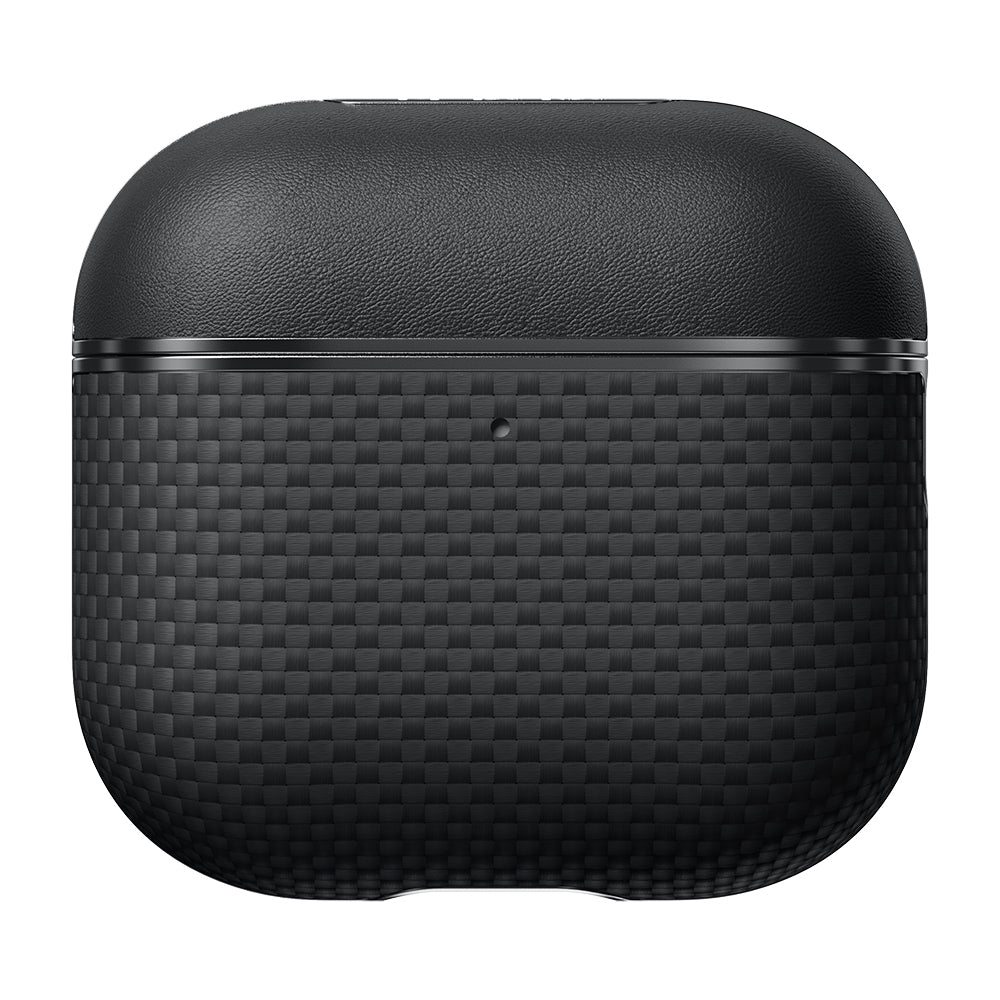 Pitaka Ultra-Slim Classic Serisi Airpods 4 1500D Aramid Fiber Black-Grey Twill Kılıf