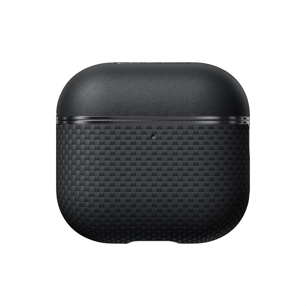 Pitaka Ultra-Slim Classic Serisi Airpods 4 1500D Aramid Fiber Black-Grey Twill Kılıf