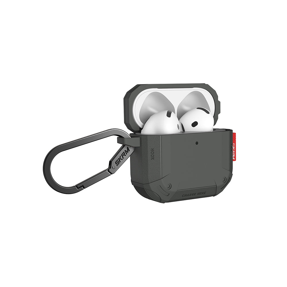 Skinarma Mecha Airpods 4 Kılıf Airbagli Yivli Köşe Tasarımlı 360 Derece Tam Koruma CE Airpods Kılıf