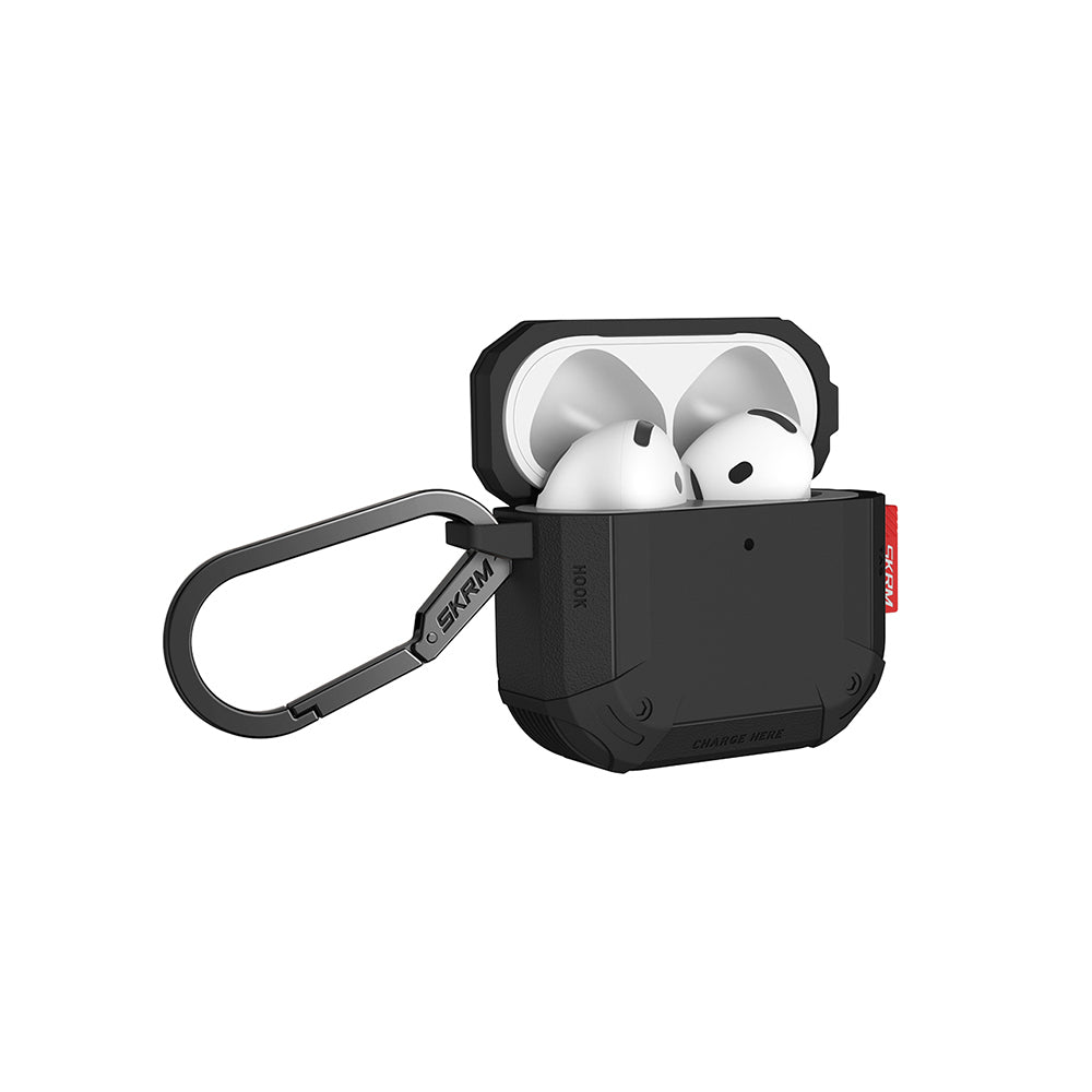 Skinarma Mecha Airpods 4 Kılıf Airbagli Yivli Köşe Tasarımlı 360 Derece Tam Koruma CE Airpods Kılıf