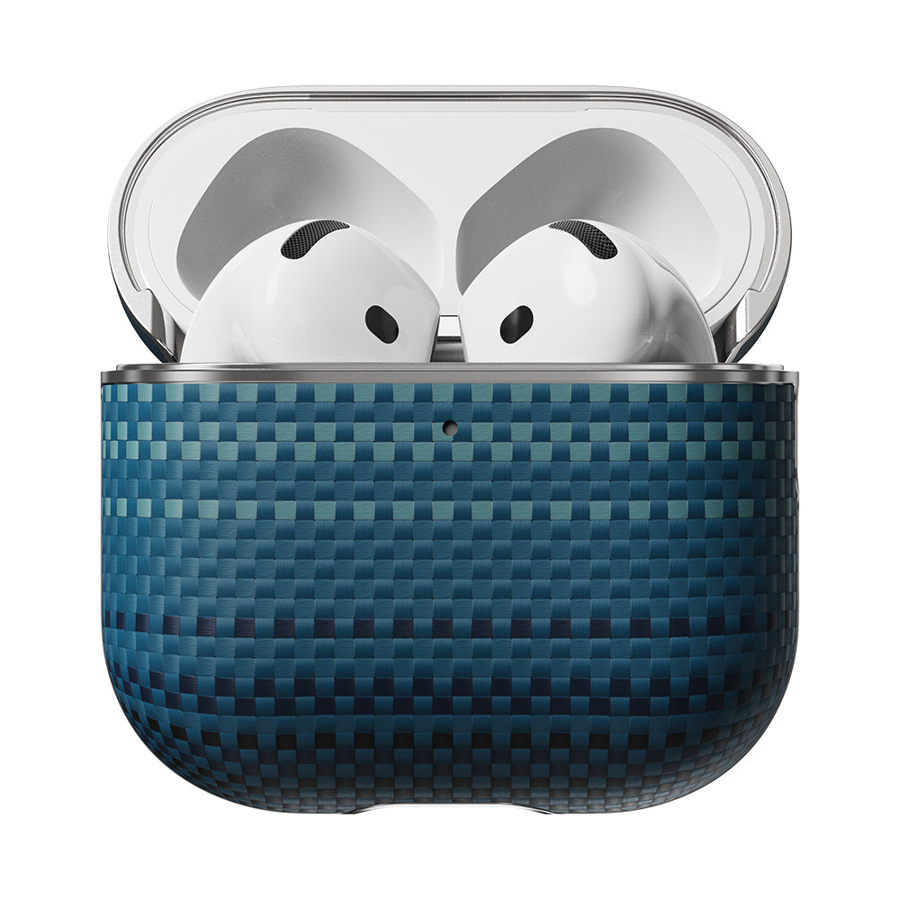 Pitaka Tactile Woven Sunset-Moonrise Serisi Airpods 4 Aramid Fiber Sunset Kılıf