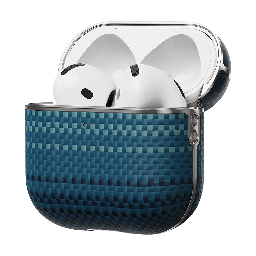 Pitaka Tactile Woven Sunset-Moonrise Serisi Airpods 4 Aramid Fiber Sunset Kılıf