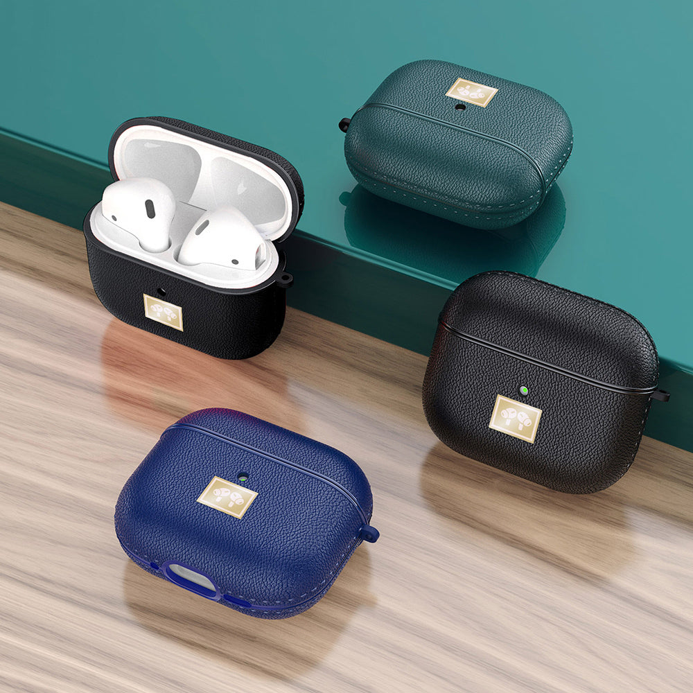 Wlons Airpods 4 Kılıf Deri Görünümlü Askı Aparatlı Kılıf
