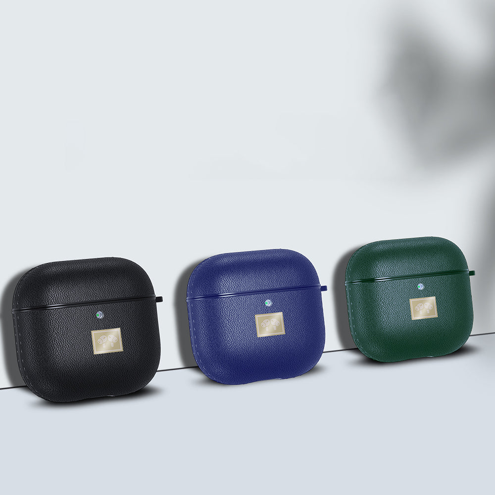 Wlons Airpods 4 Kılıf Deri Görünümlü Askı Aparatlı Kılıf