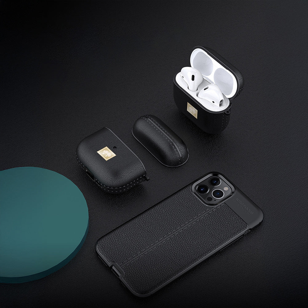 Wlons Airpods 4 Kılıf Deri Görünümlü Askı Aparatlı Kılıf