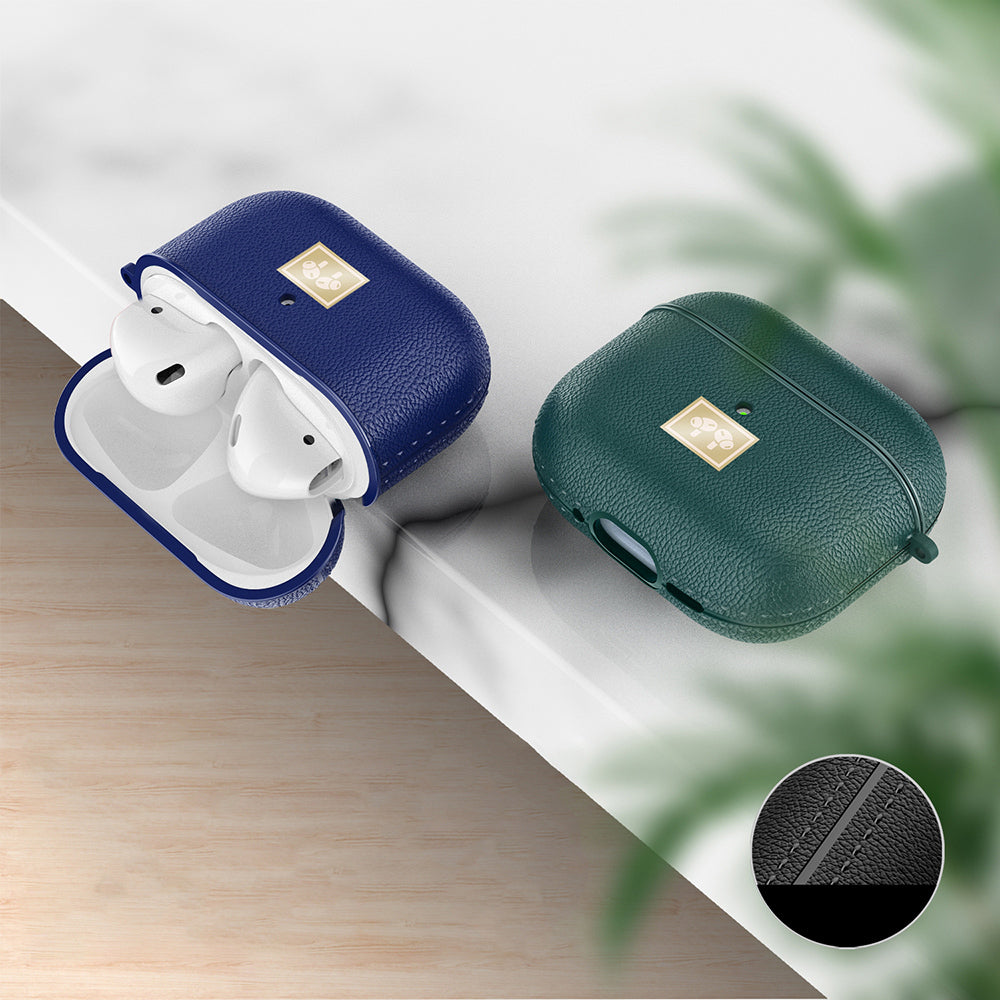 Wlons Airpods 4 Kılıf Deri Görünümlü Askı Aparatlı Kılıf