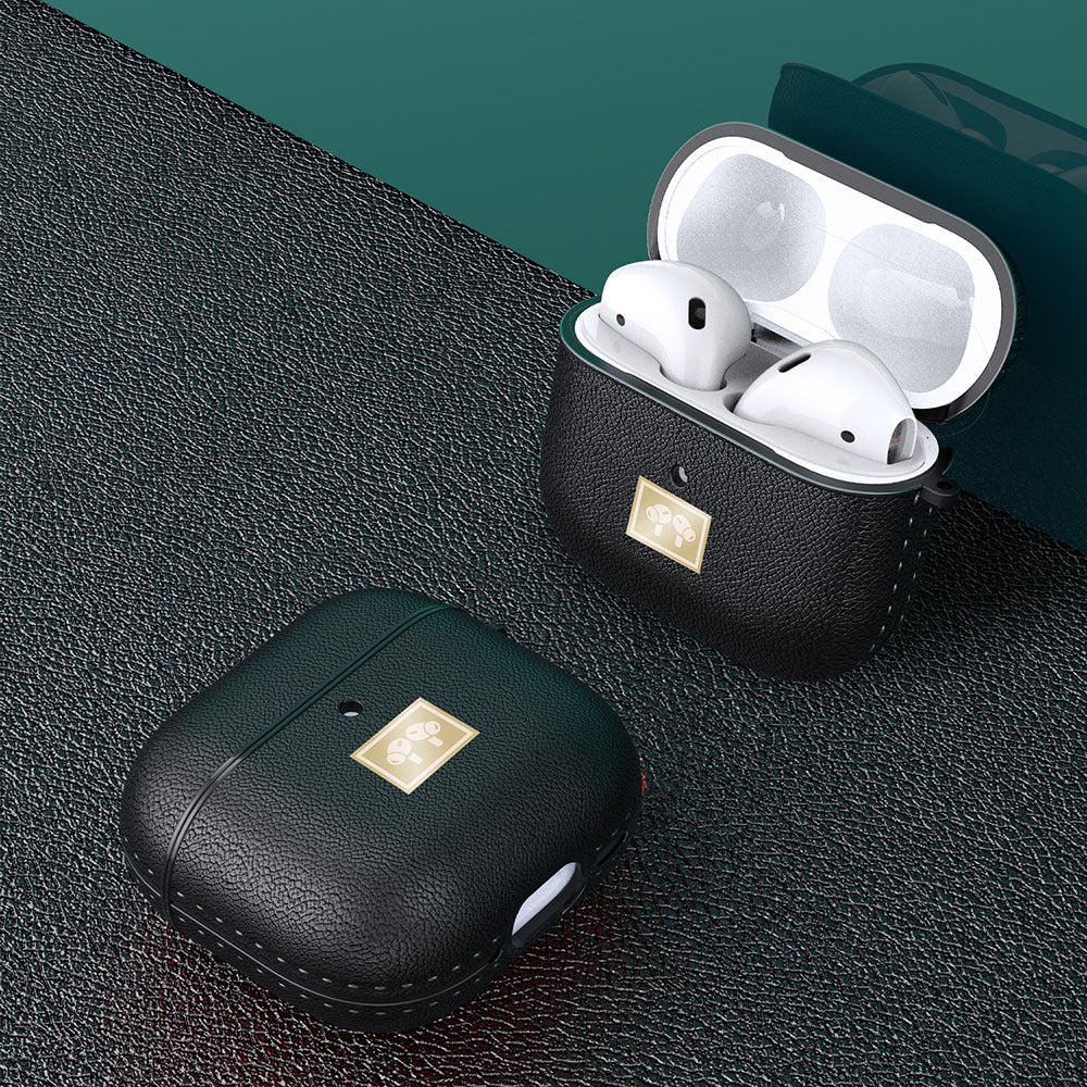 Wlons Airpods 4 Kılıf Deri Görünümlü Askı Aparatlı Kılıf