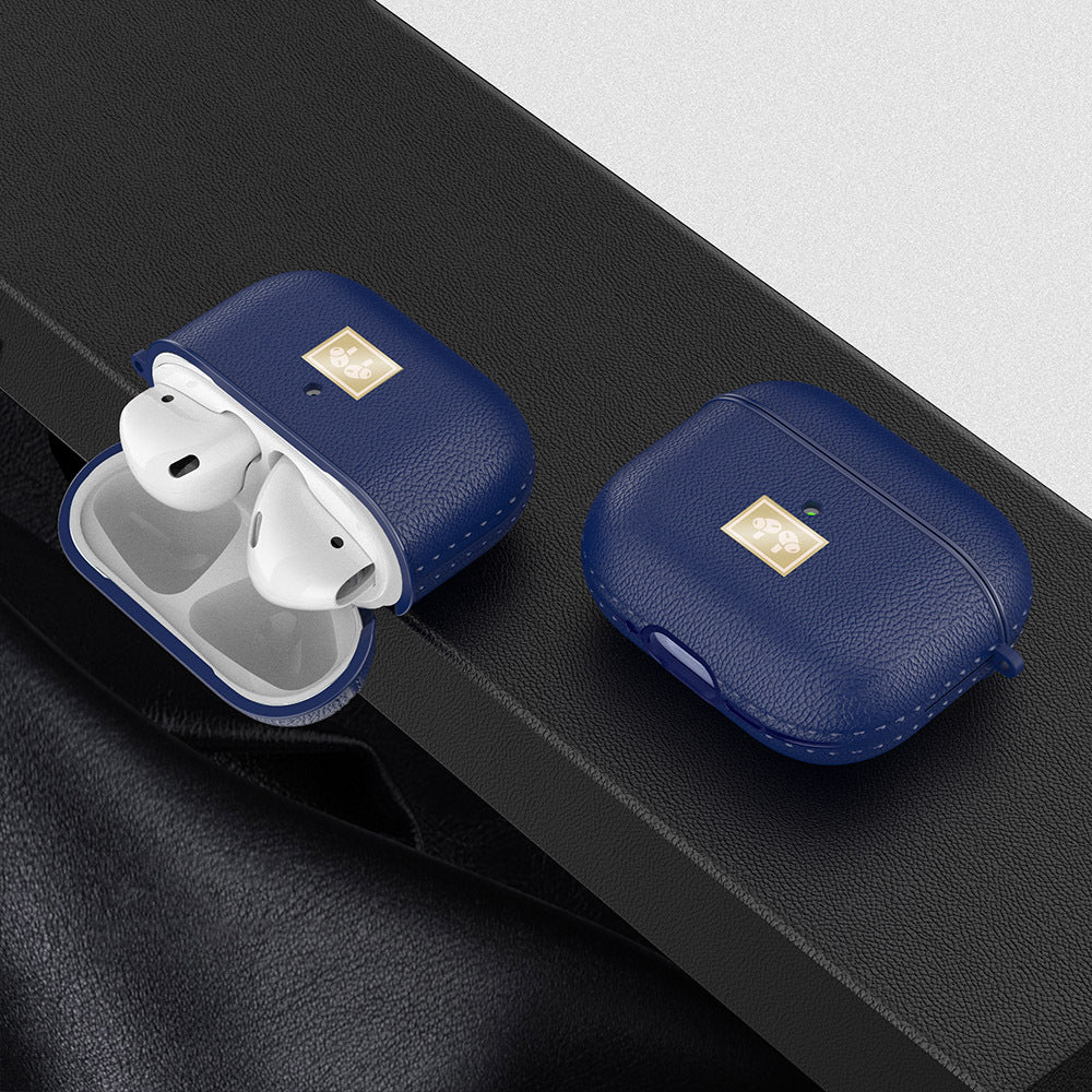 Wlons Airpods 4 Kılıf Deri Görünümlü Askı Aparatlı Kılıf