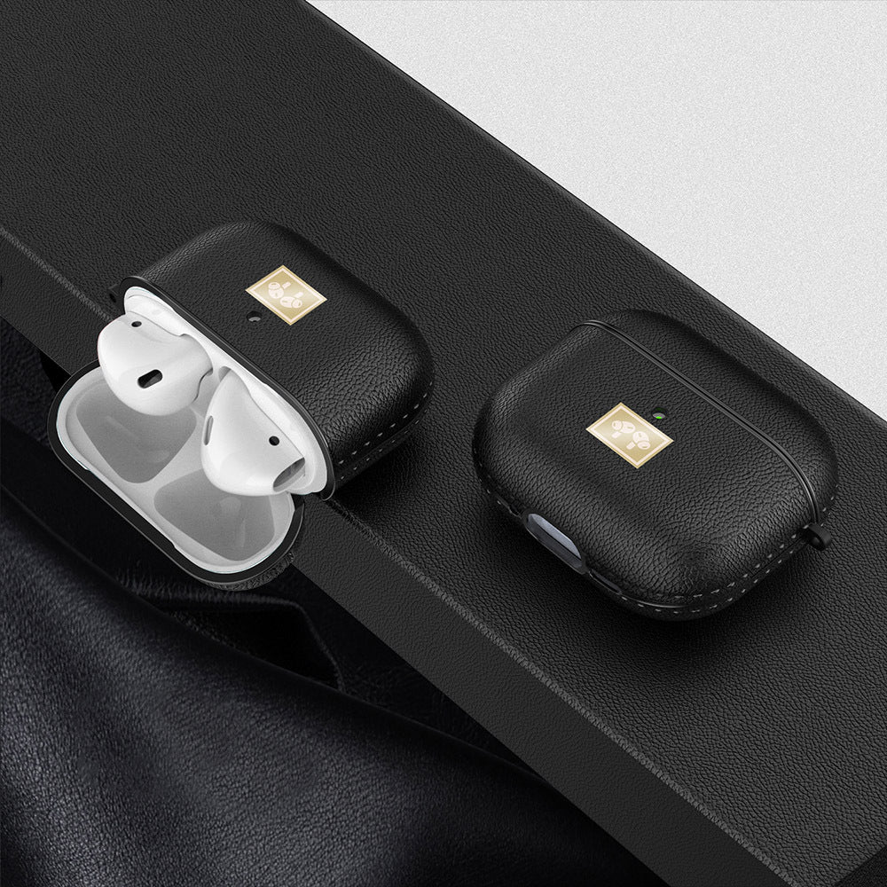 Wlons Airpods 4 Kılıf Deri Görünümlü Askı Aparatlı Kılıf