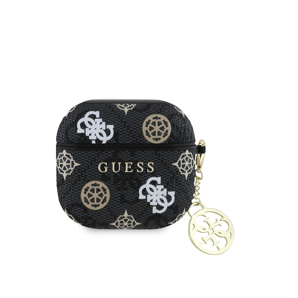 Guess Airpods 4 Orjinal Lisanslı 4G Desenli Yazı Logolu Peony Airpods Kılıf