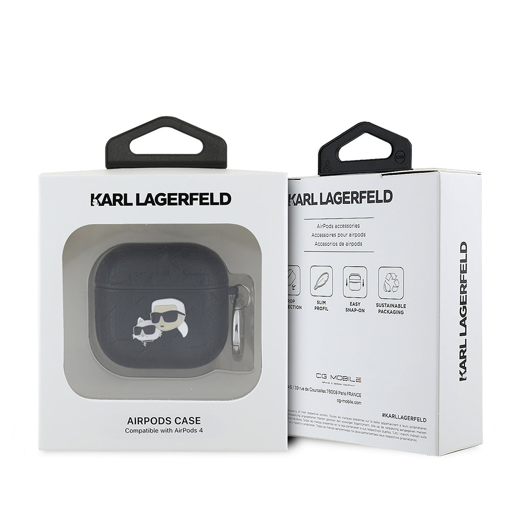 Karl Lagerfeld Airpods 4 Kılıf Orjinal Lisanslı Monogram Silikon Airpods Kılıfı
