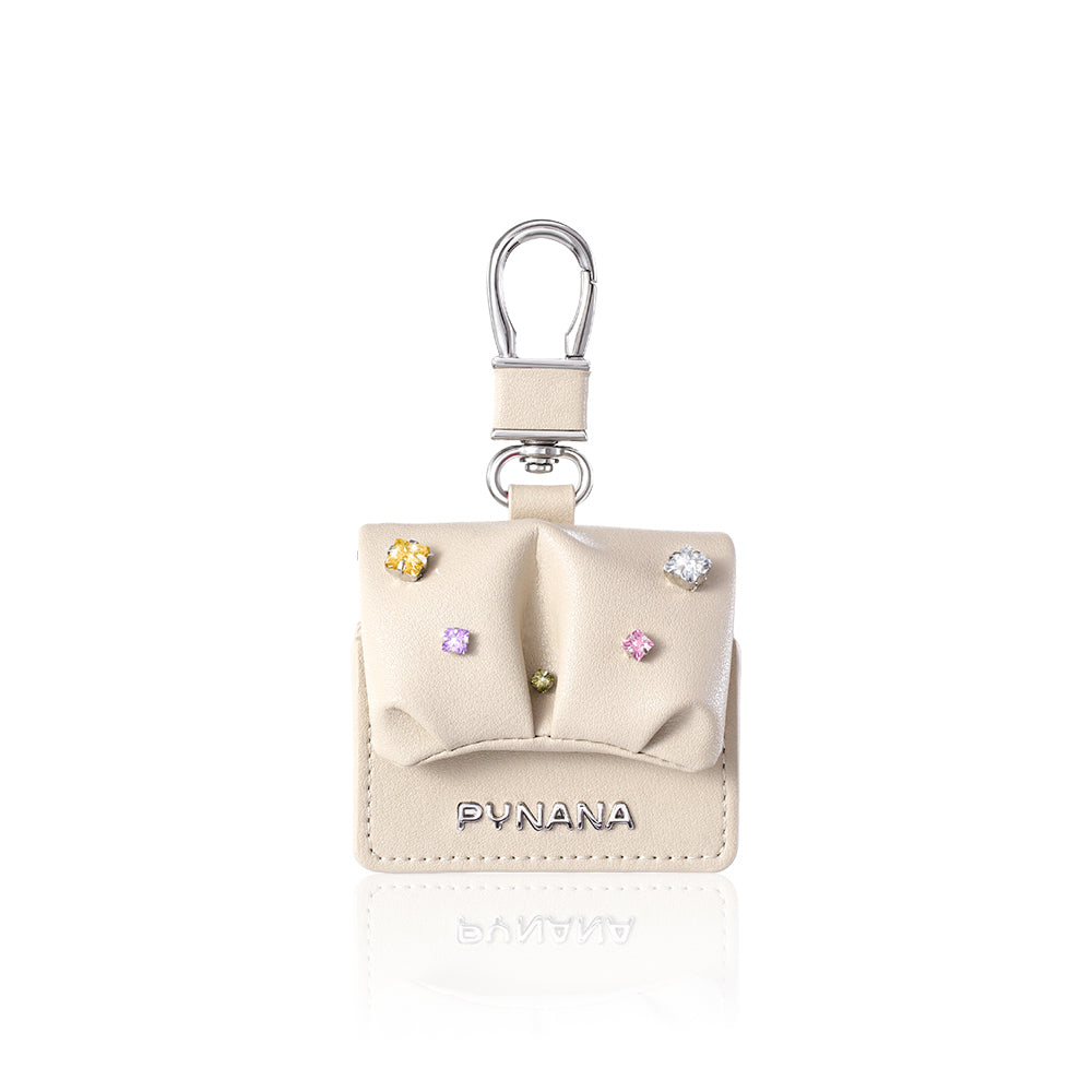 Pynana Sugar Cube Serisi Airpods 4 Kılıf PU Deri Çanta Tasarımlı Taşlı Kılıf