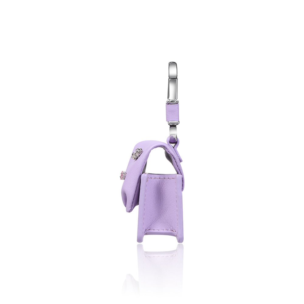 Pynana Sugar Cube Serisi Airpods 4 Kılıf PU Deri Çanta Tasarımlı Taşlı Kılıf