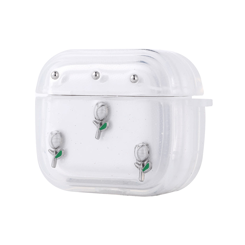 Cepax Airpods 4 Airbag 44 Airbag Tasarımlı Simli Şeffaf Kutup Kılıf