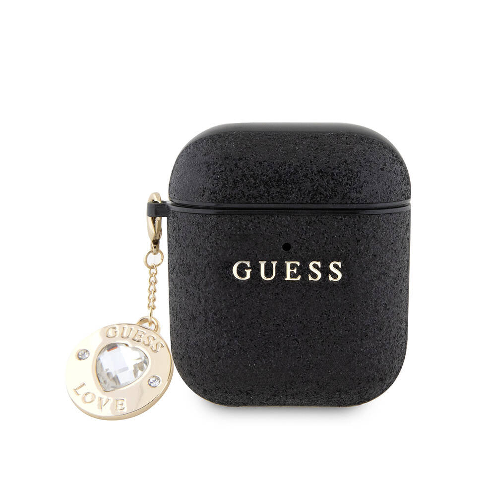 Guess Airpods Orjinal Lisanslı Glitter Elmas Kalp Süs Zincirli Kılıf