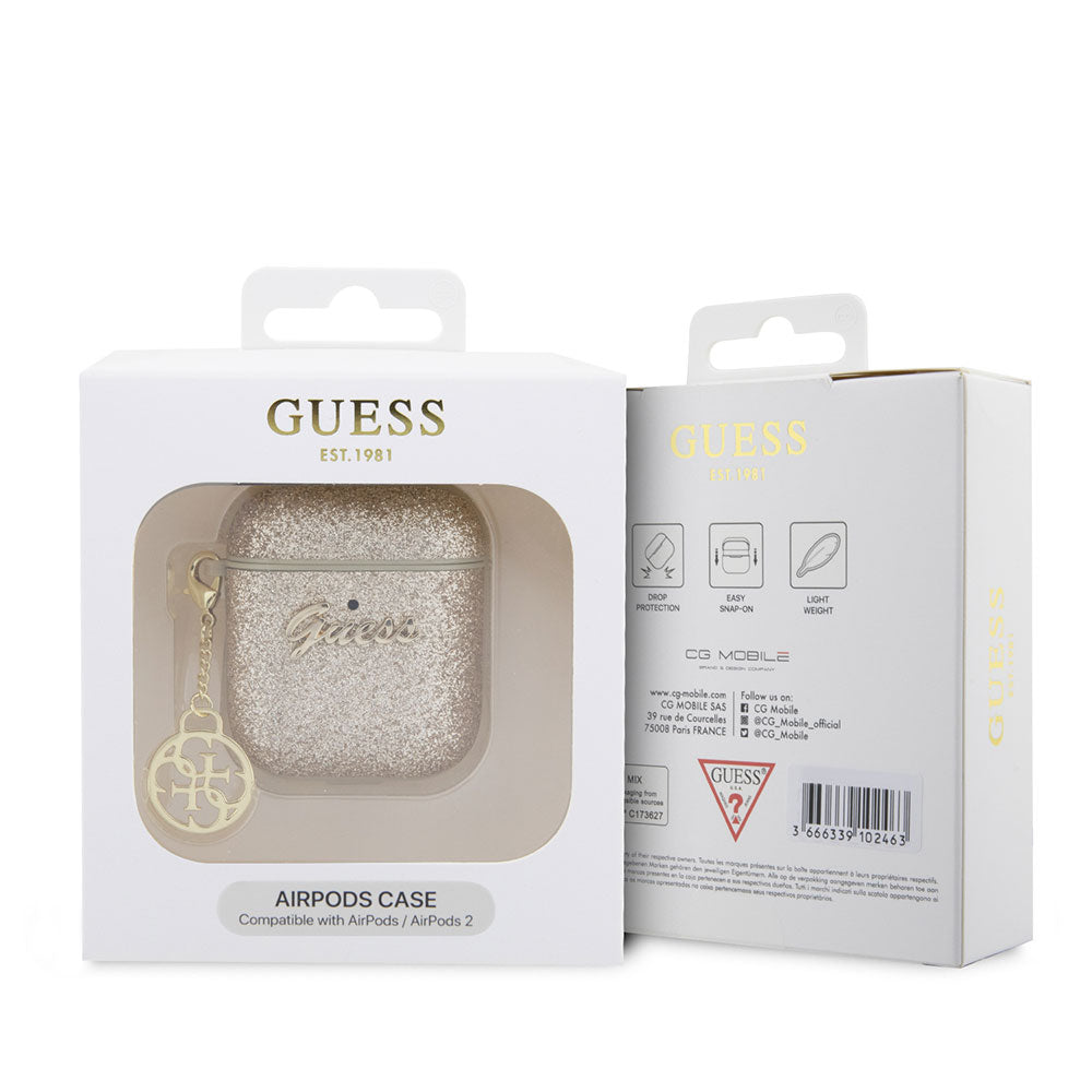 GUESS Glitter Airpods 4G Charm Kılıf