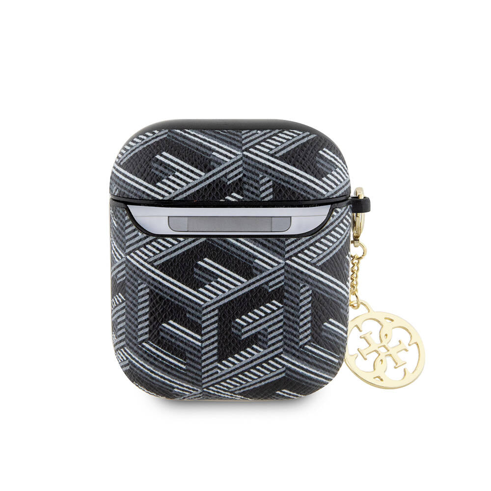 Guess Airpods Orjinal Lisanslı G Cube Desenli 4G Süs Zincirli Kılıf