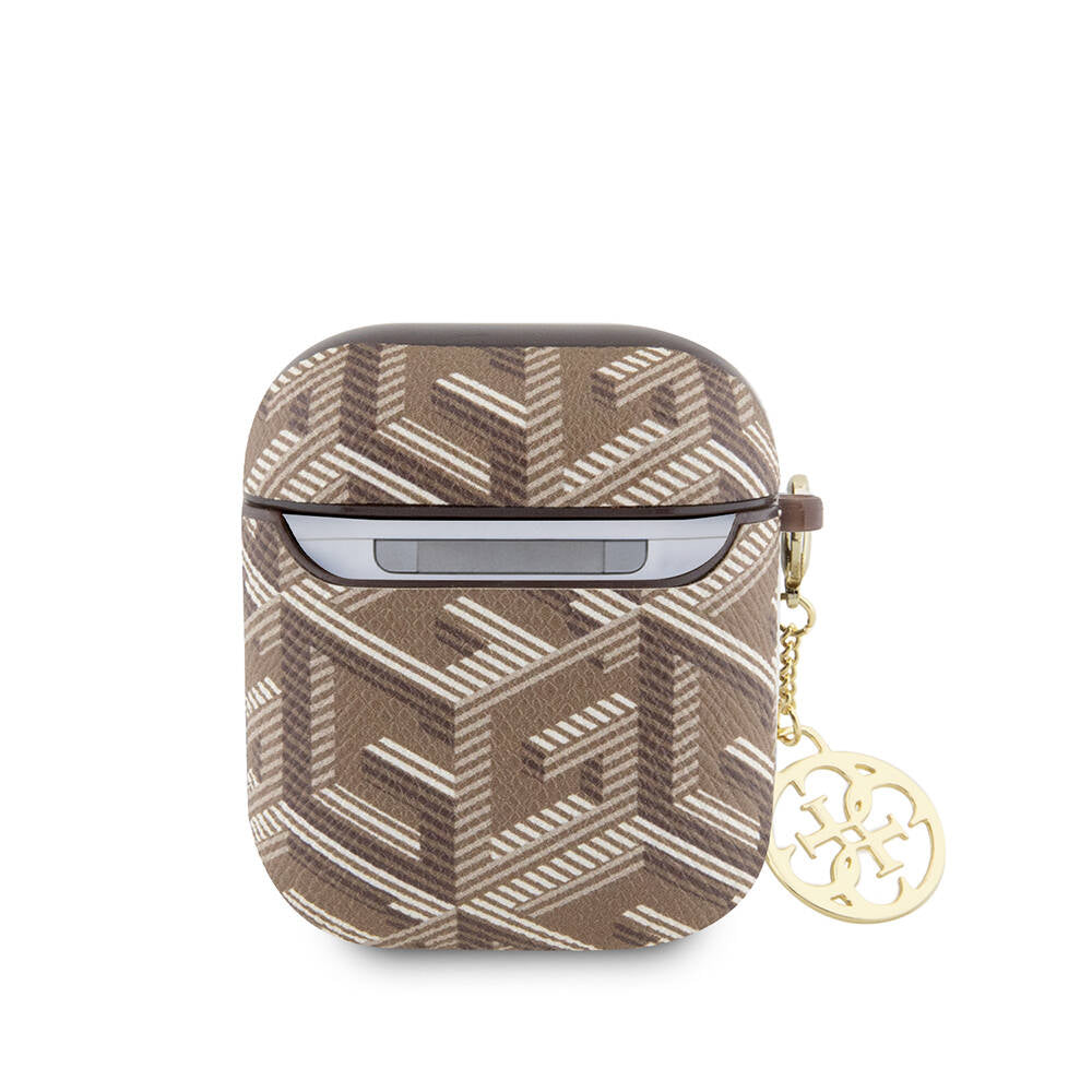 Guess Airpods Orjinal Lisanslı G Cube Desenli 4G Süs Zincirli Kılıf