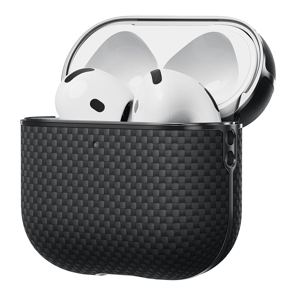 Pitaka Ultra-Slim Classic Serisi Airpods Pro 2 1500D Aramid Fiber Black-Grey Twill Kılıf