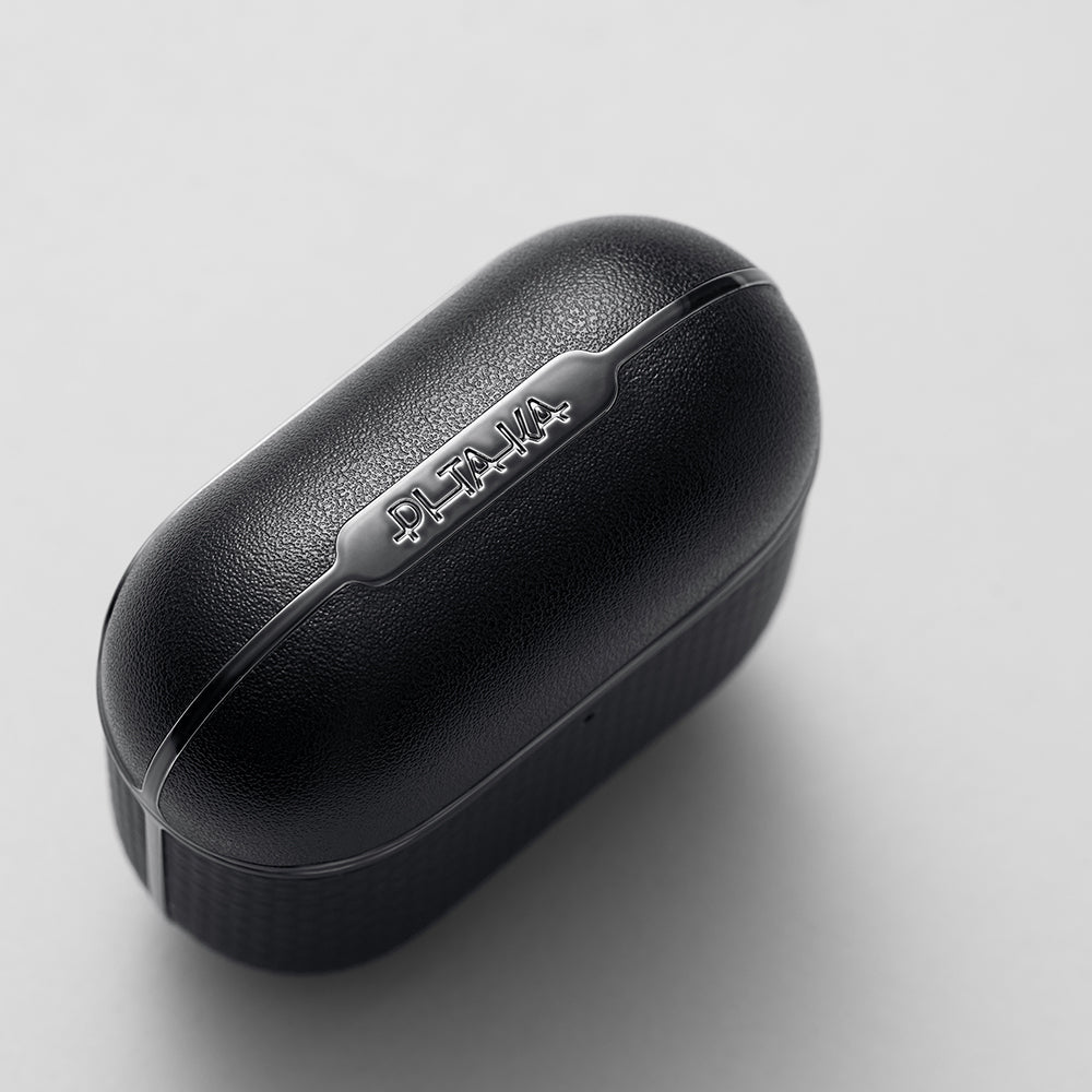 Pitaka Ultra-Slim Classic Serisi Airpods Pro 2 1500D Aramid Fiber Black-Grey Twill Kılıf