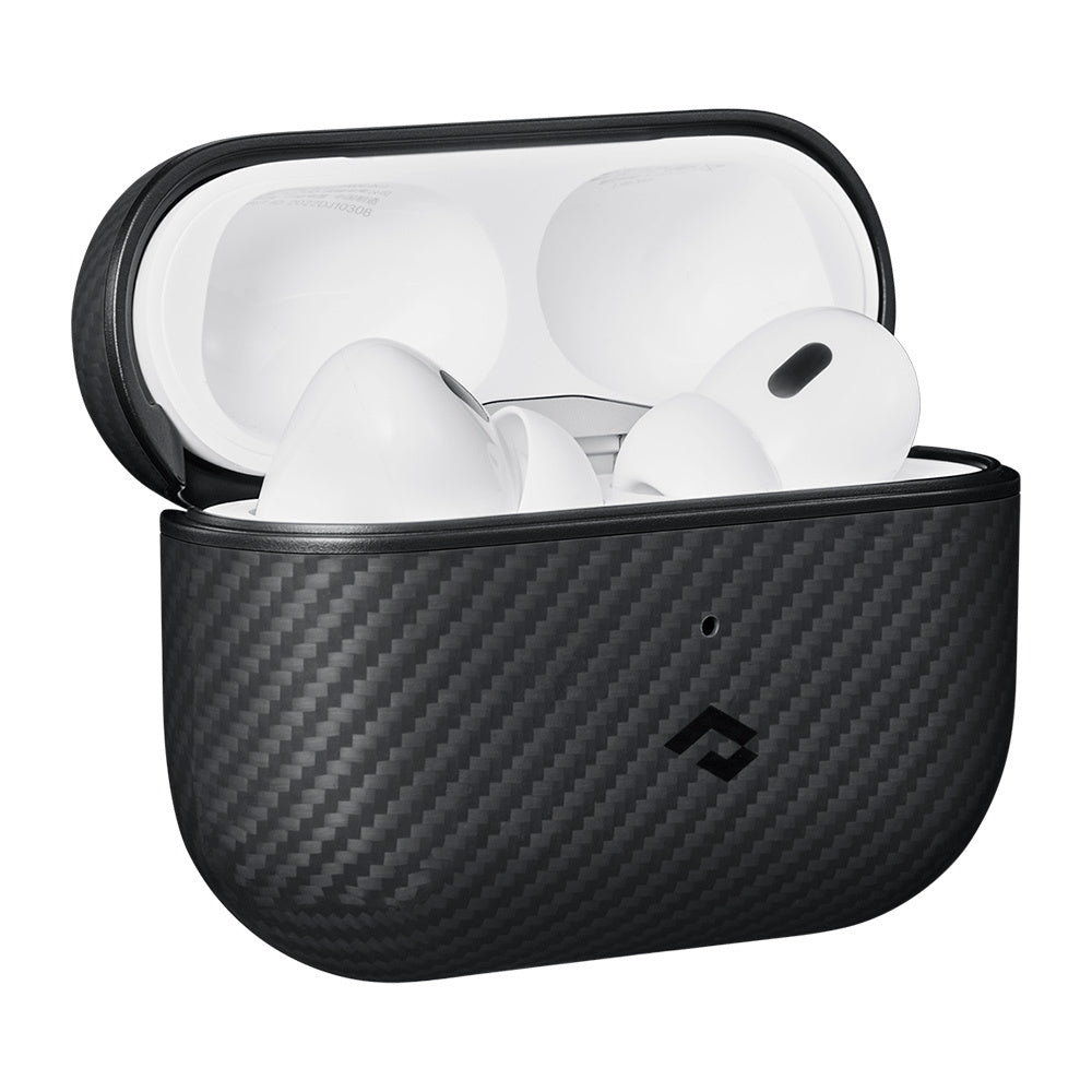 Pitaka Classic Serisi Airpods Pro 2 Kılıf 600D Aramid Fiber Black-Grey Twill Kılıf