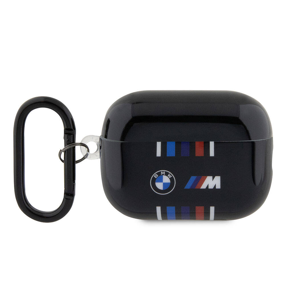 BMW Airpods Pro 2 Orjinal Lisanslı Çoklu Renkli Çizgili Çift IMD Baskı Logolu Kılıf