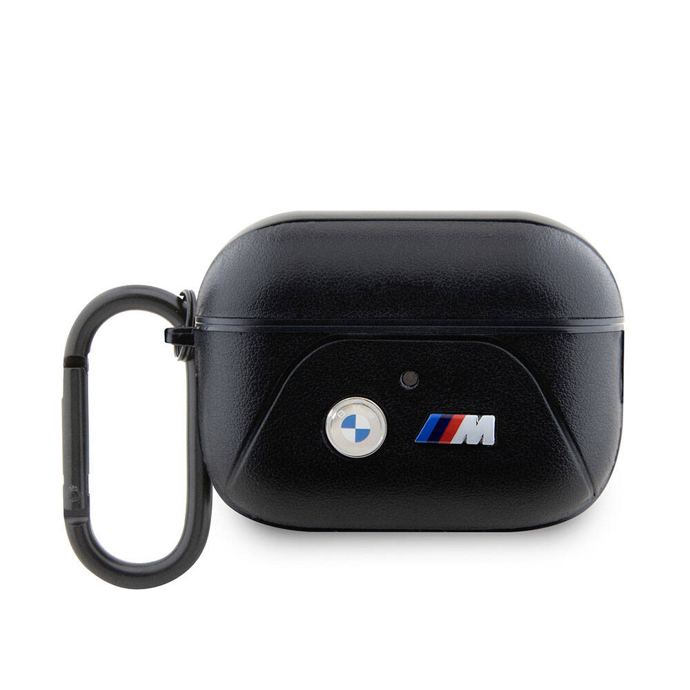 BMW Airpods Pro 2 Orjinal Lisanslı PU Deri Tasarımlı 3 Renk Çizgili Çift Metal Logolu Kılıf